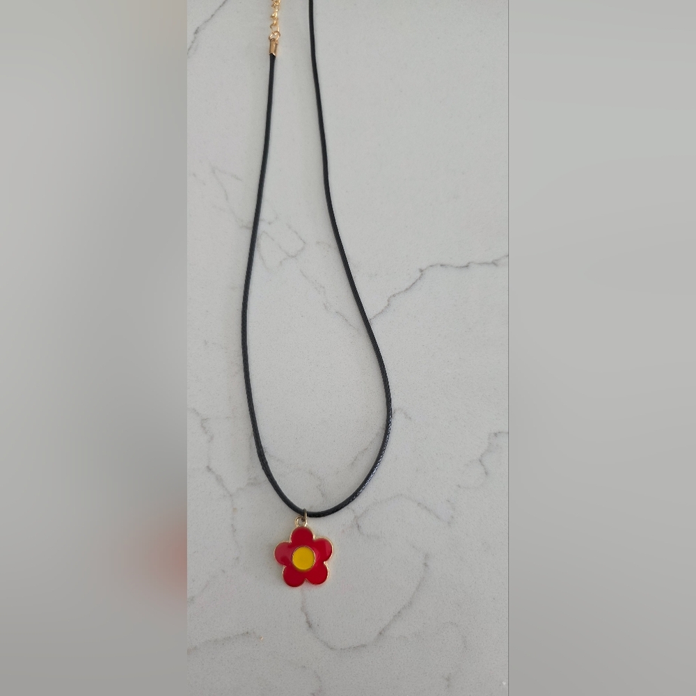 2for$25 Red Flower Pendant Necklace – Sweet Statement Jewelry